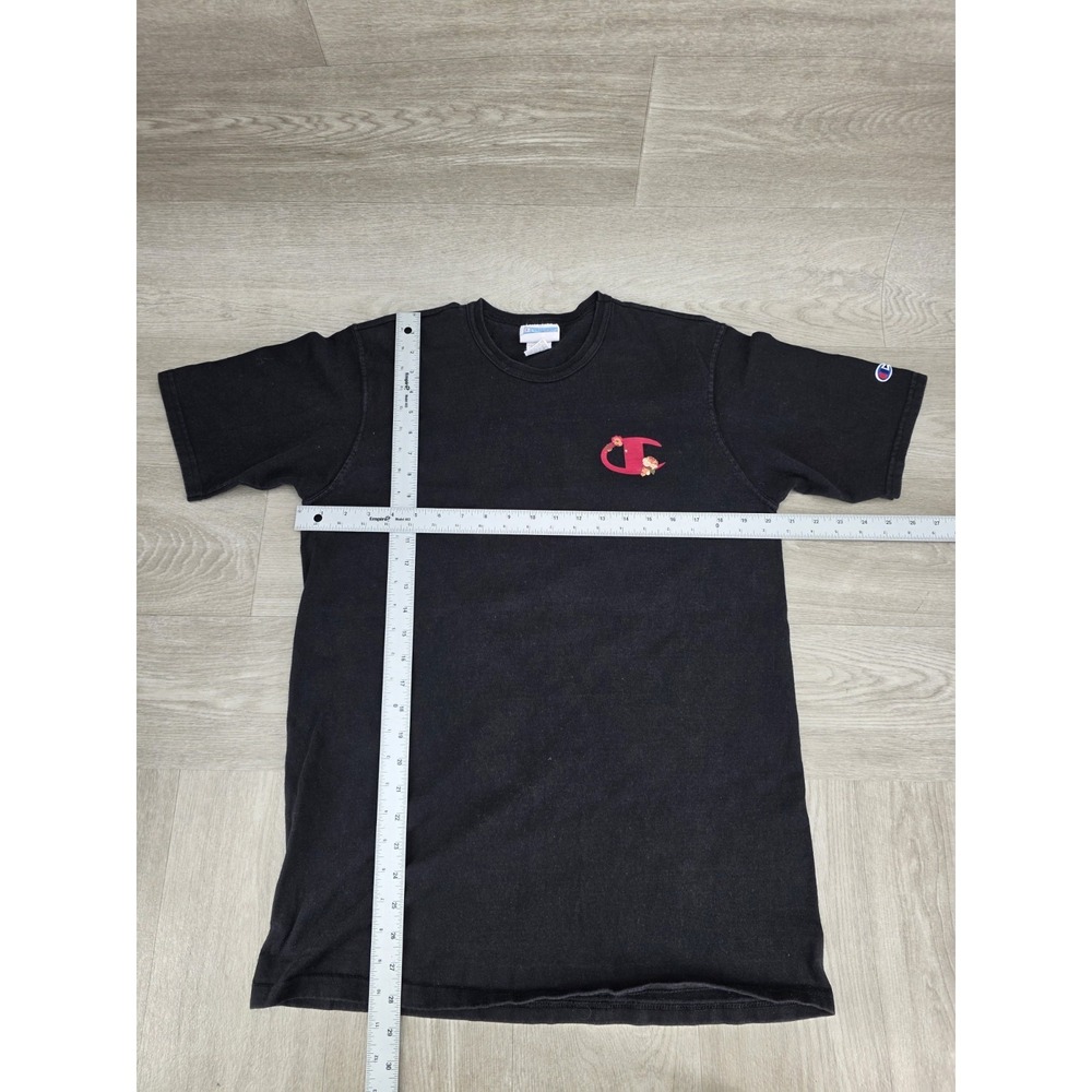 Champion Floral Logo Tee Shirt Men's L Short Sleeve Crewneck - Picture 3 of 4